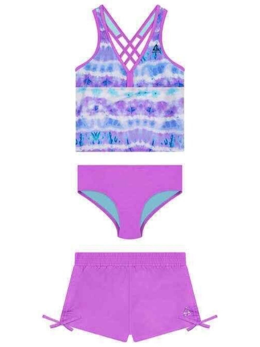 Gerry Youth 3-piece Swim Set, Purple   M/L
